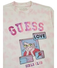 GUESS KIDS T-shirt à motifs imprimés teinture rose - Tee-shirt enfant - 3
