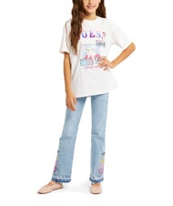 GUESS KIDS T-shirt à motifs imprimés teinture rose - Tee-shirt enfant - 4