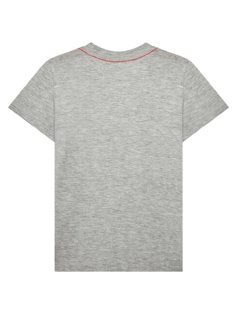 KIDS T-shirt en coton avec imprimé triangle gris chiné clair - Tee-shirt enfant