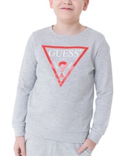 GUESS CORE KIDS Sweat-shirt à manches longues avec logo imprimé gris chiné clair - Bébé Sweat - 4