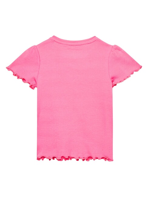 KIDS T-shirt avec broderie cerise caramel rose - Tee-shirt enfant