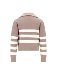 GUESS KIDS Cardigan zippé rayé rayures blanches marron - Pulls pour enfants - 2