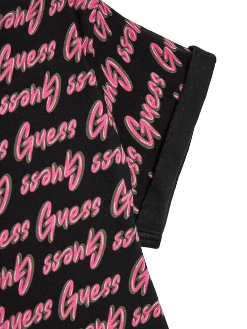 KIDS T-shirt avec logo imprimé sur toute la surface aop devine noir - Tee-shirt enfant