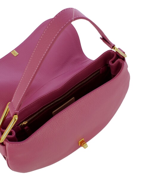MAGIE SOFT Sac bandoulière en cuir avec bandoulière pulpe rose - Sacs pour Femme