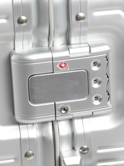 SHOGUN CLASSIC  Valise &agrave; roulettes &agrave; main argent - Valises cabine
