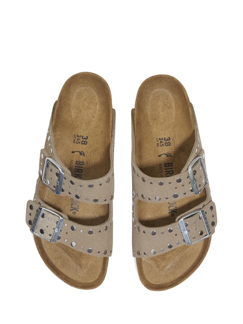 ARIZONA RIVET  Sandales en cuir taupe - Chaussures Femme