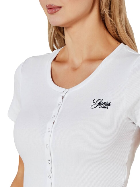 SL CN SNAP EMBRO  T-shirt blanc pur - T-shirt