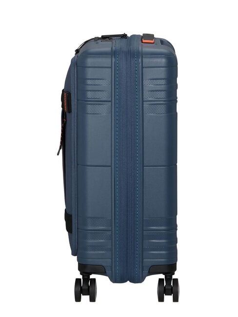 HELLO CABIN Valise à roulettes extensible bleu marine/orange - Valises cabine
