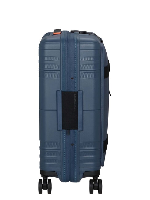 HELLO CABIN Valise à roulettes extensible bleu marine/orange - Valises cabine