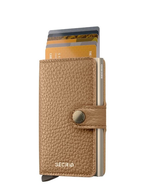 PEBBLE  Portefeuille en cuir martel&eacute; cappuccino - Portefeuilles Femme