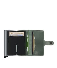 SECRID VINTAGE  Portefeuille en cuir avec porte-cartes en aluminium sage - Portefeuilles Homme - 2