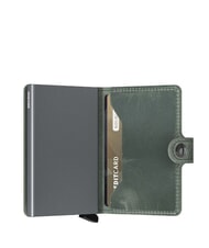 SECRID VINTAGE  Portefeuille en cuir avec porte-cartes en aluminium sage - Portefeuilles Homme - 3