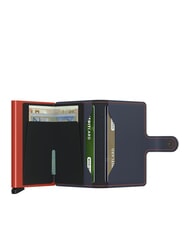 SECRID MATTE  Portefeuille avec porte-cartes bloquant les RFID bleu nuit et orange - Portefeuilles Homme - 2