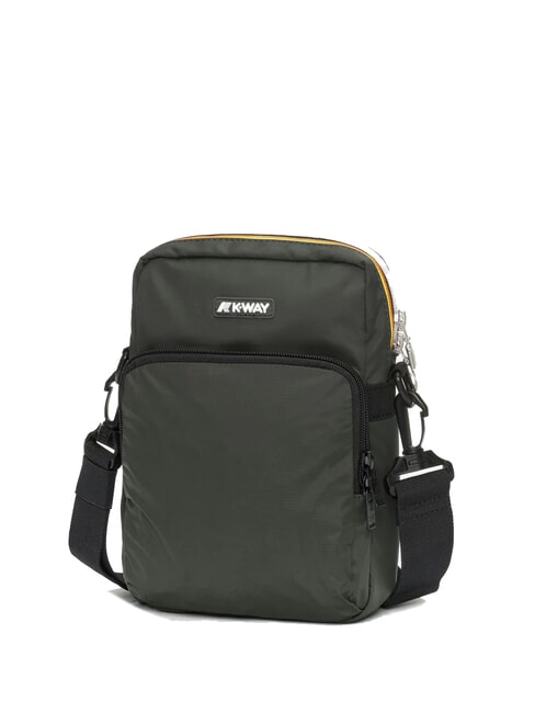 ERLOY Sac en nylon avec poche vert noirâtre - Sacs en Bandoulières pour Homme