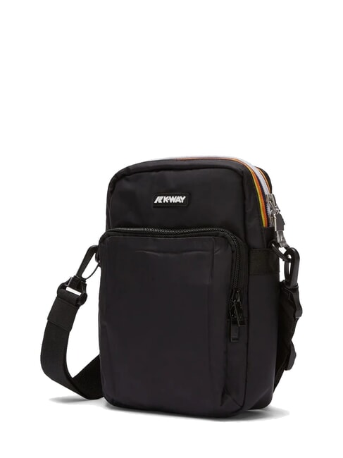 ERLOY Sac en nylon avec poche noir aussi - Sacs en Bandoulières pour Homme