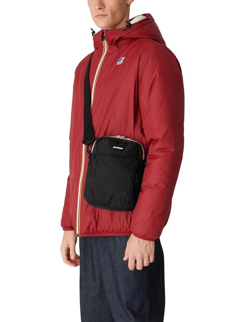 ERLOY Sac en nylon avec poche noir aussi - Sacs en Bandoulières pour Homme