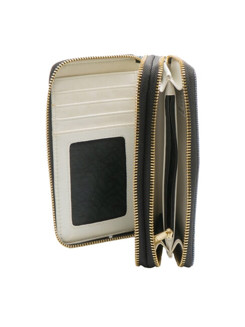 PLANETARIUM Grand portefeuille à double zip lune/blanc - Portefeuilles Femme