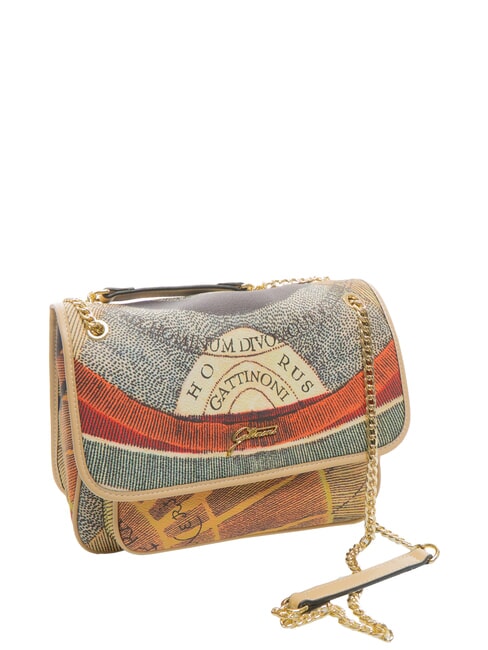 PLANETARIUM Sac transformable avec rabat classique/beige - Sacs pour Femme