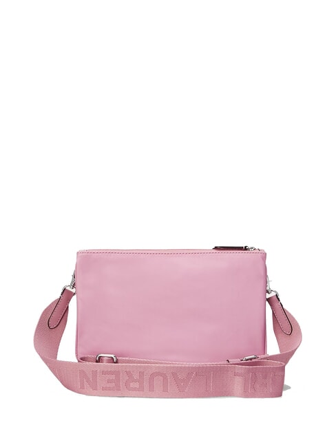 LANDYN Sac bandoulière plat en nylon roses mauves - Sacs pour Femme