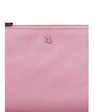 RALPH LAUREN LANDYN Sac bandoulière plat en nylon roses mauves - Sacs pour Femme - 4