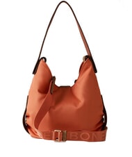 BORBONESE ECLIPSE  Sac &agrave; bandouli&egrave;re, avec bandouli&egrave;re mandarine/naturel op - Sacs pour Femme - 3