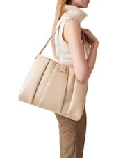 BORBONESE L ECLAIR  Sac à bandoulière en cuir sable - Sacs pour Femme - 5