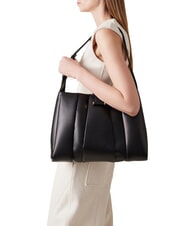 BORBONESE L ECLAIR  Sac à bandoulière en cuir Noir - Sacs pour Femme - 5