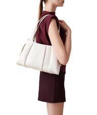 BORBONESE L ECLAIR  Sac à bandoulière en cuir blanc - Sacs pour Femme - 5