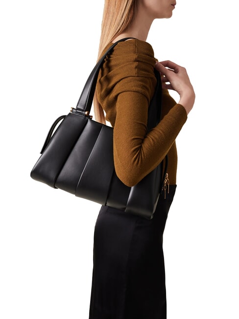 L ECLAIR  Sac à bandoulière en cuir Noir - Sacs pour Femme