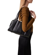 BORBONESE L ECLAIR  Sac à bandoulière en cuir Noir - Sacs pour Femme - 5