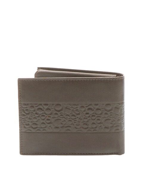 VERTIGO Portefeuille en cuir à rabat cc et porte-monnaie marron foncé - Portefeuilles Homme