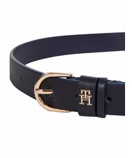 TOMMY HILFIGER ESSENTIAL EFFORTLESS Ceinture en cuir fabriqu&eacute;e en Italie bleu de l'espace - Ceintures - 3