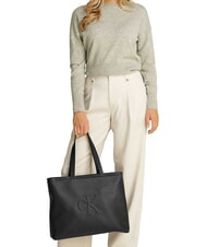 CALVIN KLEIN SCULPTED Slim Sac à bandoulière sur noir - Sacs pour Femme - 4