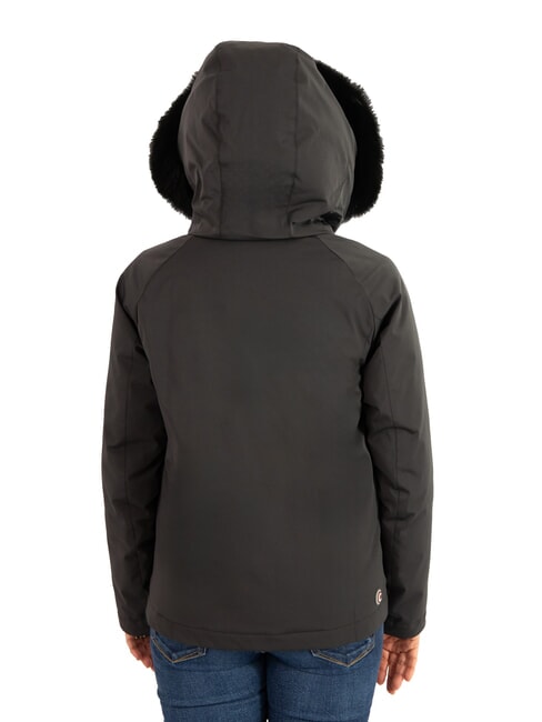 PURENESS Doudoune bi-matière à capuche noir - Doudounes femme