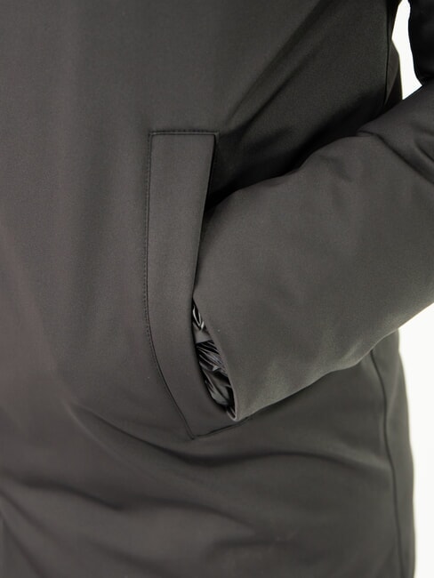 PURENESS Doudoune longue à capuche noir - Doudounes femme