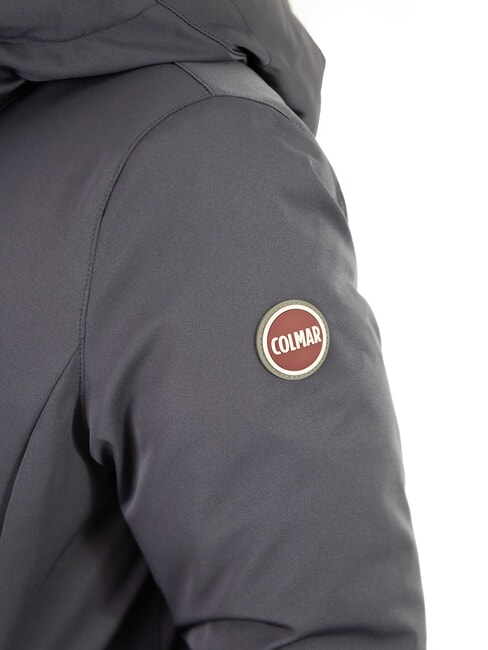 PURENESS Doudoune bi-matière à capuche bleu marine - Doudounes femme