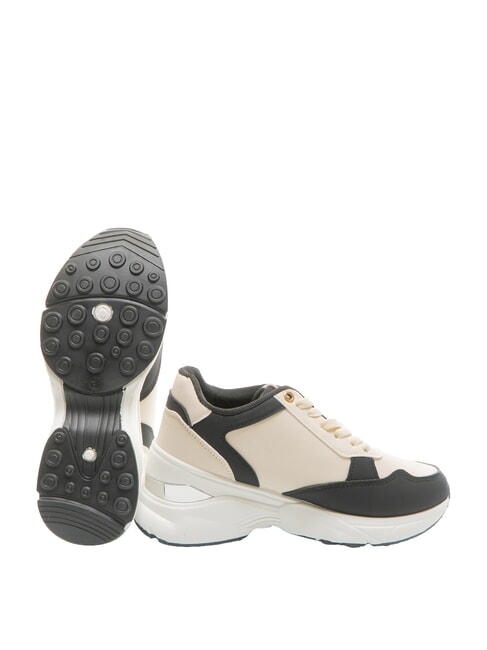 METALLIC LOGO Baskets montantes en cuir bicolore blanc/noir - Chaussures Femme