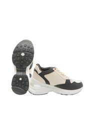 ROCCOBAROCCO METALLIC LOGO Baskets montantes en cuir bicolore blanc/noir - Chaussures Femme - 2