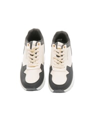ROCCOBAROCCO METALLIC LOGO Baskets montantes en cuir bicolore blanc/noir - Chaussures Femme - 5