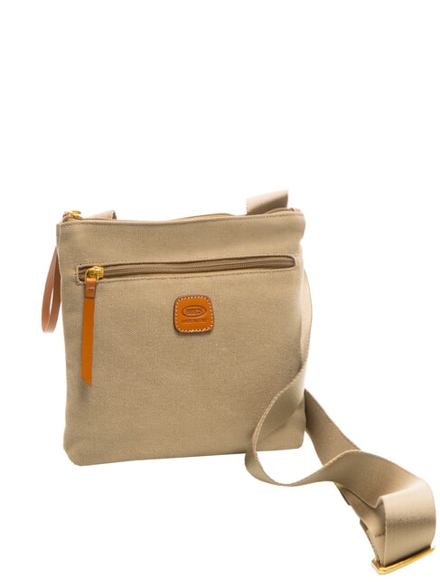 SORRENTO EMMA Sac à bandoulière plat en toile olive - Sacs pour Femme