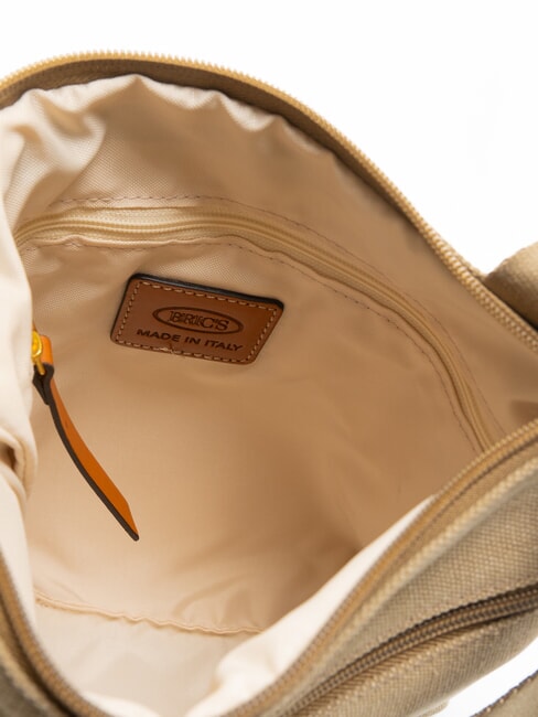 SORRENTO EMMA Sac à bandoulière plat en toile olive - Sacs pour Femme