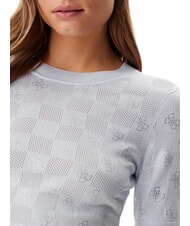 GUESS ROSIE 4G RN T-shirt ciel haut - T-shirt - 3