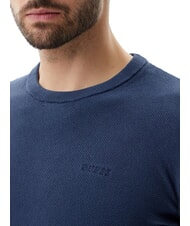 GUESS GARFIELD Pull en coton bleu grotte - Pulls pour hommes - 3
