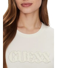 GUESS SS PONY HAIR R5 T-shirt en coton cremwhi - T-shirt - 3