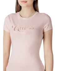 GUESS SS DOT LOGO R3  T-shirt &agrave; manches courtes perle rose - T-shirt - 3