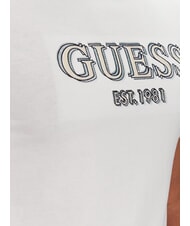 GUESS SS CN LOGO T-shirt en coton blanc pur - T-shirt - 3