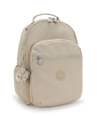 KIPLING SEOUL L Sac &agrave; dos pour ordinateur portable 15" signature beige en relief - Sacs &agrave; dos pour l'&Eacute;cole & les Loisirs - 2