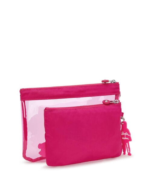 DUO POUCH L X BARBIE Deux pochettes zippées puissance rose transparente - Sacs et accessoires Enfants