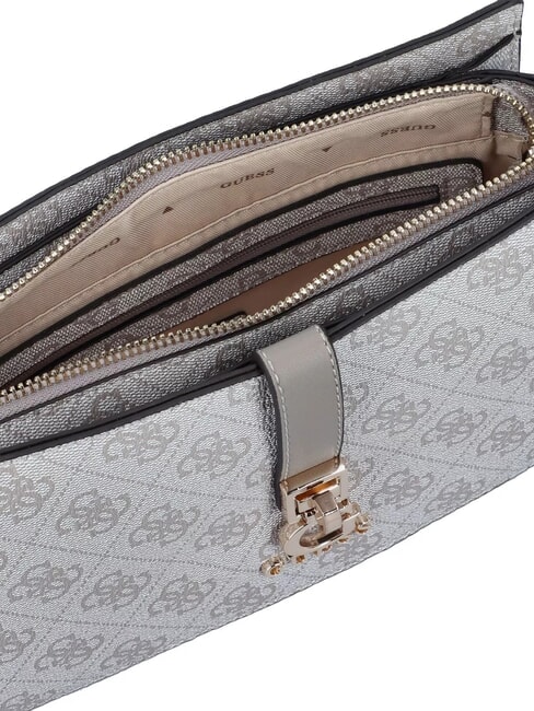ZAMIRA  Sac &agrave; bandouli&egrave;re, avec bandouli&egrave;re logo taupe fonc&eacute; - Sacs pour Femme