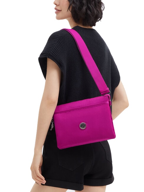RIRI L Sac à bandoulière plat nuit fuchsia - Sacs pour Femme